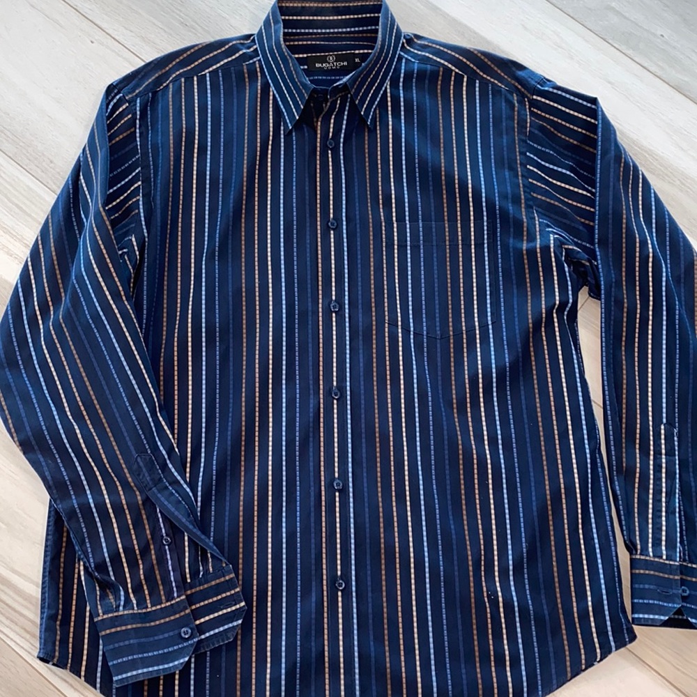 BUGATCHI UOMO LONG SLEEVE DRESS SHIRT XL